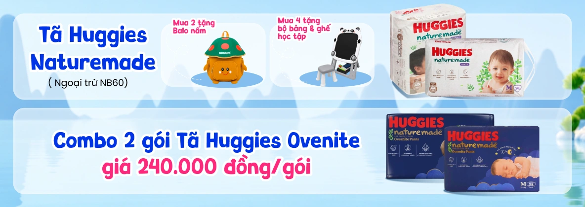 Banner tã Huggies Naturemade T7